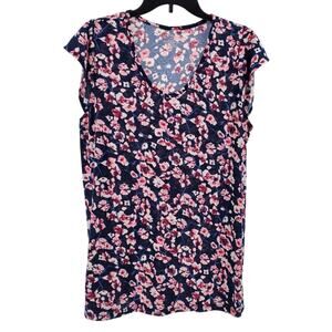 Lane‎ Bryant Floral Top Blue/Pink Women's 14/16 Pre-Owned